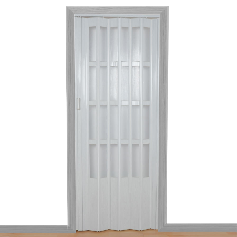 Puerta Plegable De Pvc Color Blanca 1,10x2,10 — Prodeco
